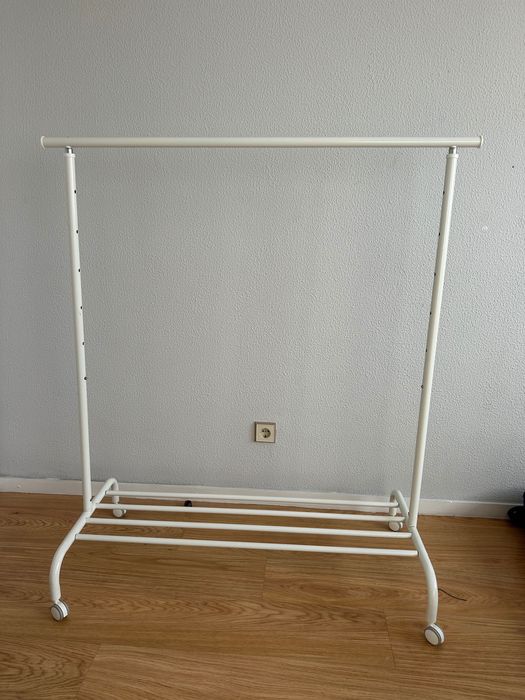 Suporte p/cabides, branco