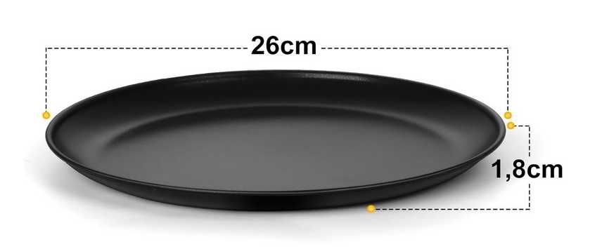 Blacha do pizzy Zestaw 4 Sztuk o średnicy 26 cm