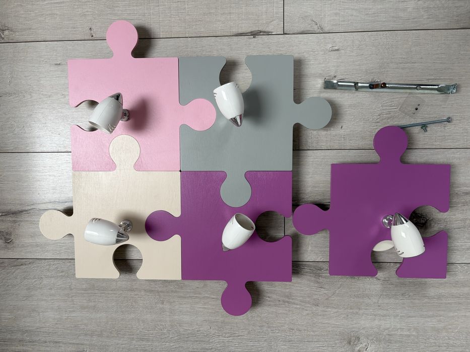 Lampa kinkiet Nowodvorski Puzzle Rosse dla dziewczynki