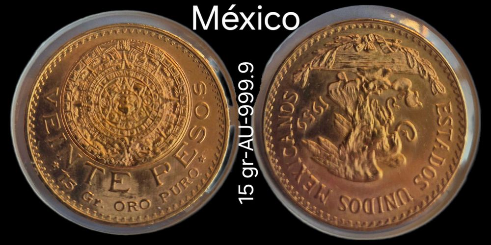 Moeda ouro México 20 Pesos