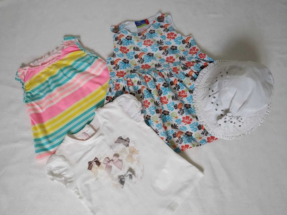 Платье туника блуза панама для девочки Chicco Topolino F&F, 9-12 мес