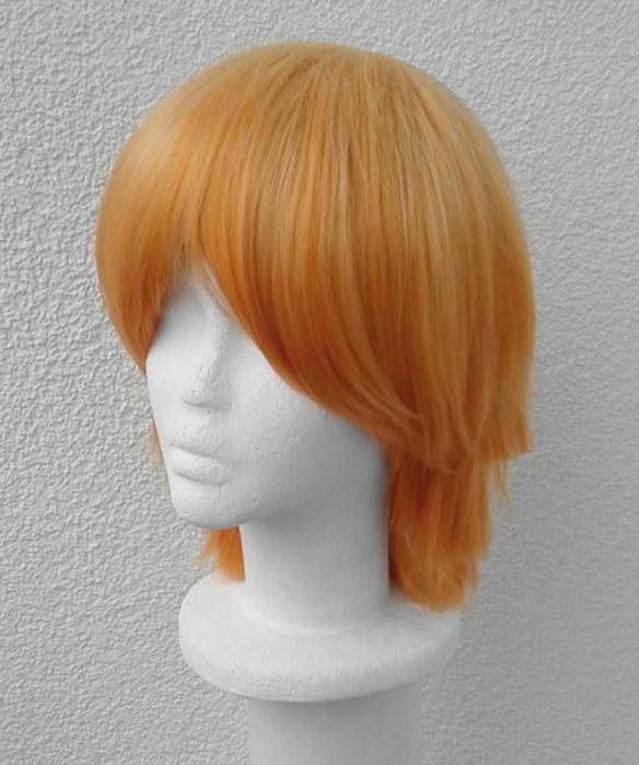 Demon Slayer ombre pomarańczowa ruda peruka Agatsuma Zenitsu wig