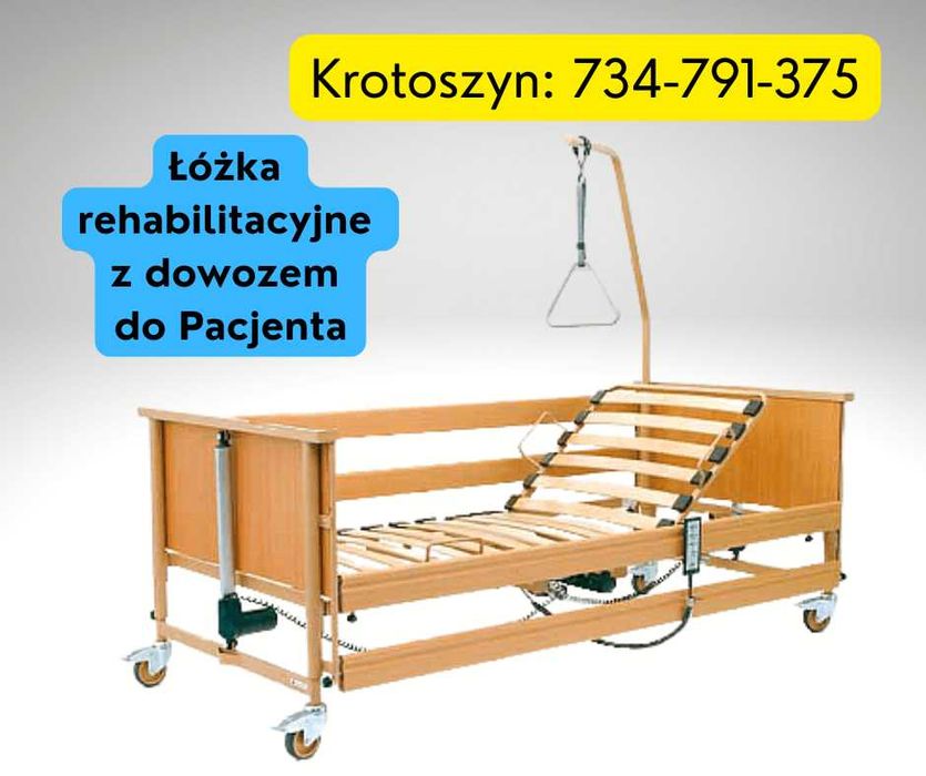 Łóżko rehabilitacyjne WYNAJEM DZIERŻAWA Ostrów Wlkp.