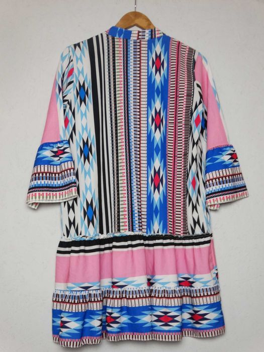 Luźna sukienka oversize boho etno
