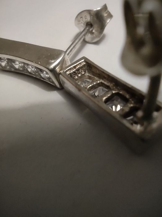 Srebrne kolczyki sztyfty