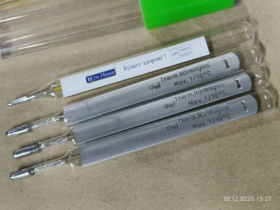 Ртутные градусники импорт и ссср