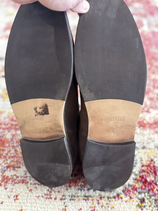 Botas camurça castanhas 45 Manfield