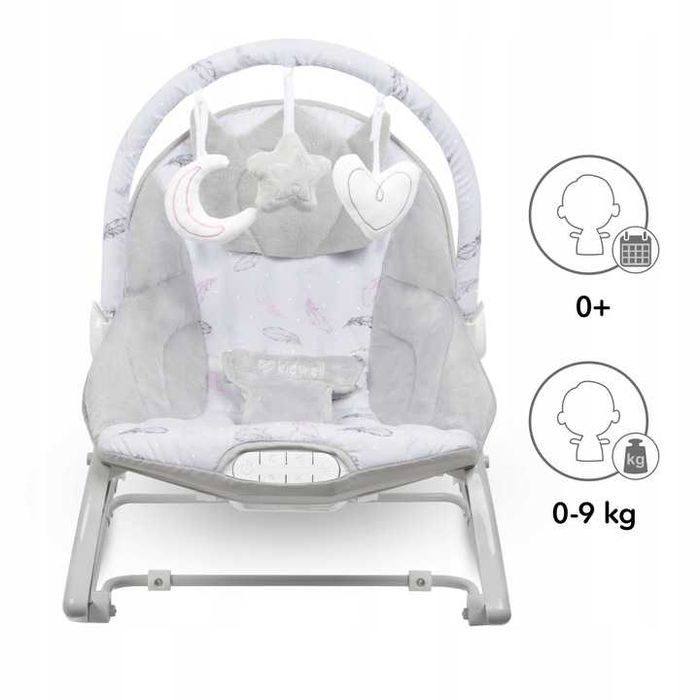 KIDWELL Nowy Leżaczek Bujaczek Dźwięki - 10 Melodi + Wibracje