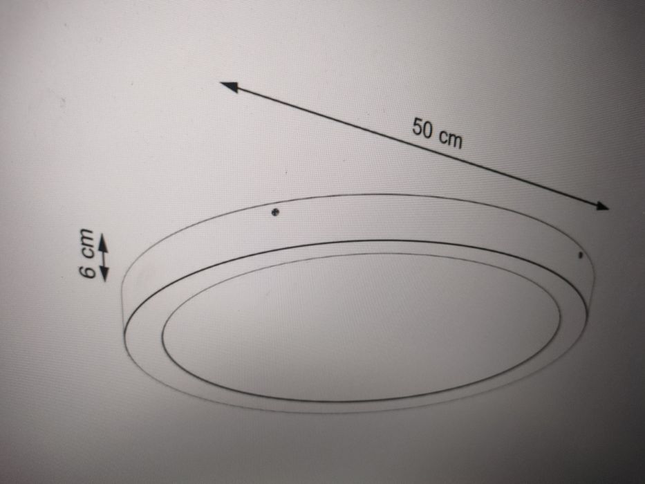 Plafon biały LED 50cm