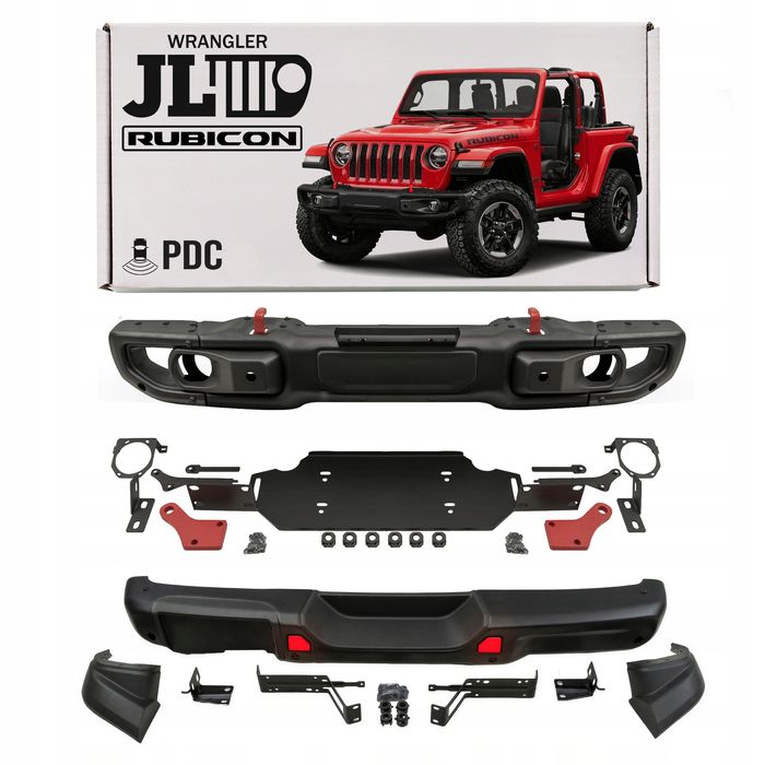 jeep wrangler jl/jlu 2018+ zestaw zderzaków stal przód tył rubicon 82215121ai 82215342af