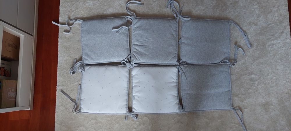 Contorno de berço, em gaze de algodão 1,80x30