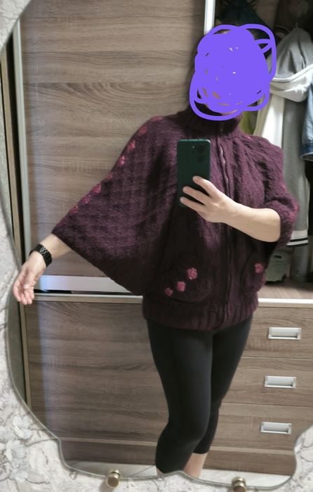 Пончо ручной вязки