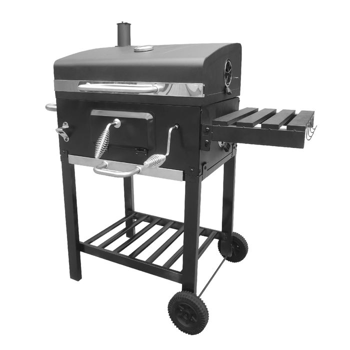 Grill węglowy prostokątny VULCANO PREMIUM z kominkiem, XL - USZKODZONE OPAKOWANIE