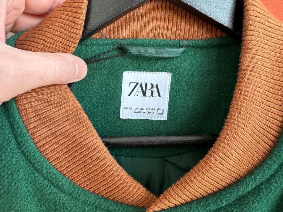 Zara Оригінал чоловіча куртка бомбер на осінь весну розмір XL