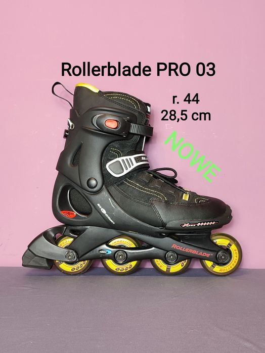 NOWE rolki Rollerblade PRO 03 Bio Dynamic - męskie r. 44 /28,5cm [#77]