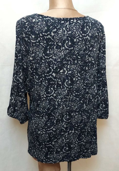 Bluzka tunika 22/50 48 46 Marks&Spencer Wiskoza goth rock jak koronka