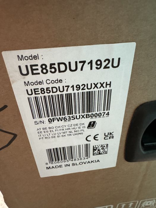 Телевізор Samsung 85du7100 Новий Гарантія 1 Рік