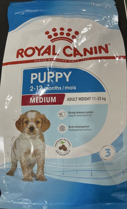 Сухий корм для цуценят середніх порід Royal Canin Medium Puppy до 12 місяців 1 кг
