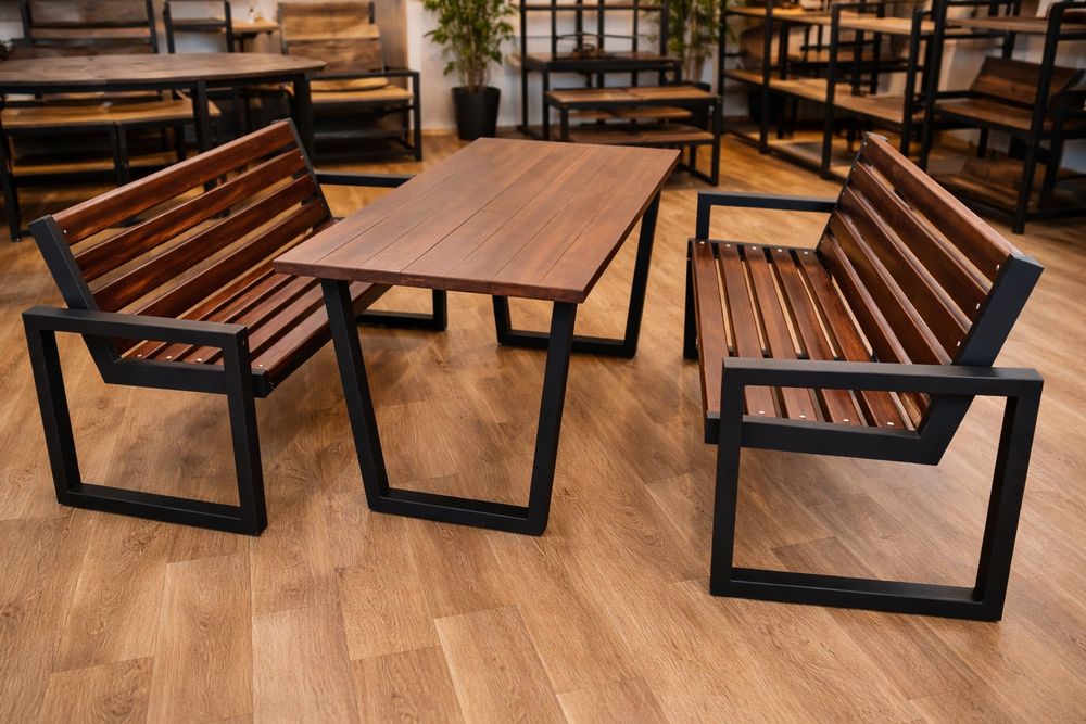 Лавка Вулична садова LOFT зі спинкою