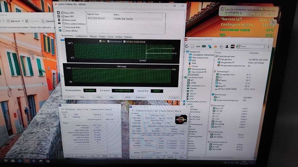Дешевий комплект Amd AM4 сокет з можливістью Апгрейда.B450,12Gb ,M2.