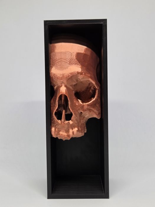 Book nook – czaszka brązowa (druk 3D, projekt Mad Power)