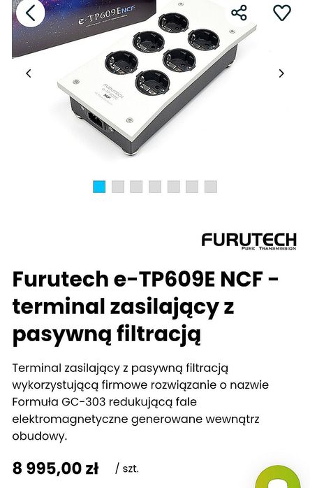 Furutech e-TP 609E NCF Terminal zasilający HI-END