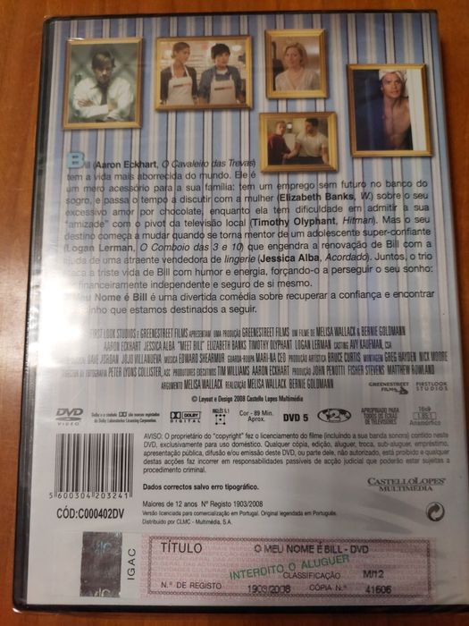 Dvd - O Meu Nome E Bill Novo Selado