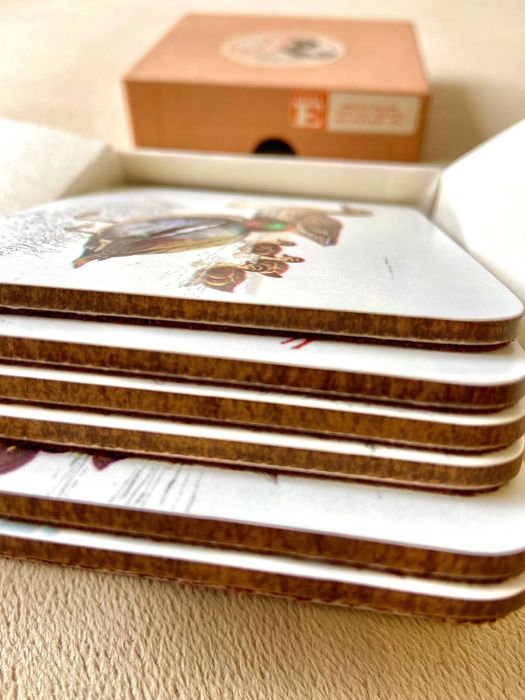 Conjunto de 6 bases inglesas para copos