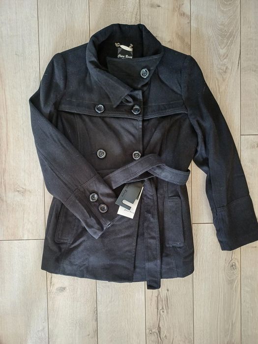Nowy płaszcz czarny z metką