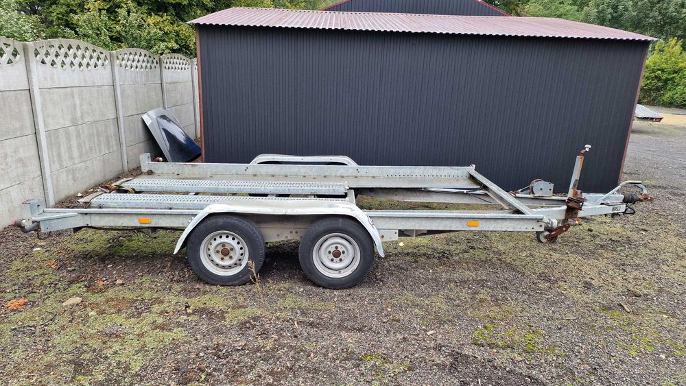 Przyczepa laweta Eduards Knott 2x wyciągarka DMC 2700kg ład. 2088kg