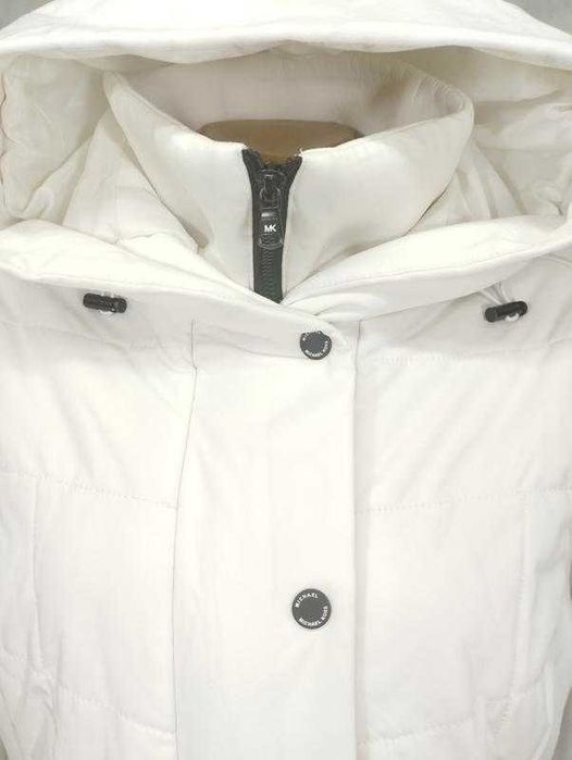 Белая куртка с капюшоном michael kors