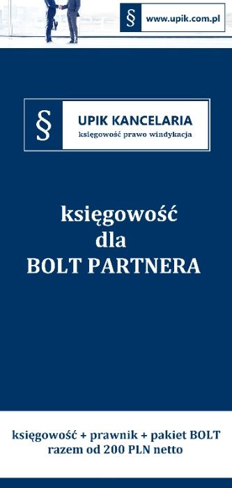 Biuro rachunkowe, Księgowość, Księgowa dla Bolt Partnera