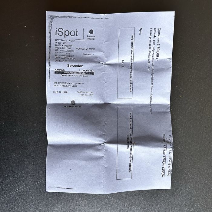 iPhone 16 Pro 128GB czarny na gwarancji