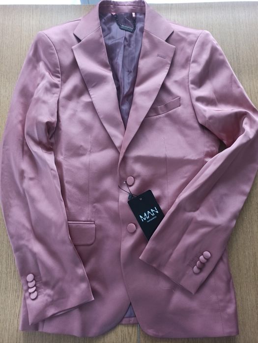 Marynarka brzoskwiniowa/pudrowy róż BoohooMAN