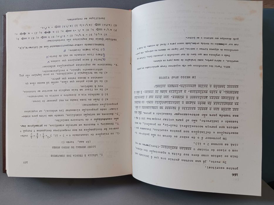 Sebenta do Compendio de Matemática de j. Sebastião e Silva de 1964-66