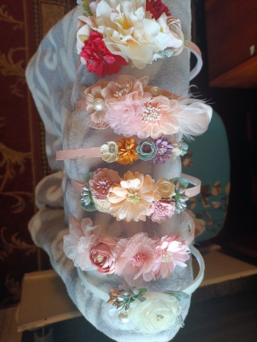 Обруч с цветами, венок на голову