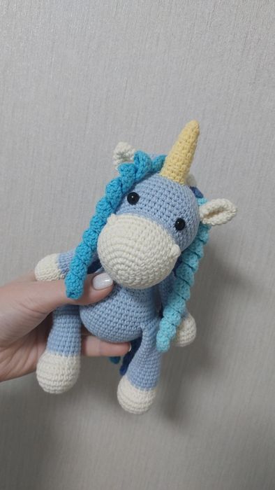 Амігурумі єдиноріг ведмедик ручна работа