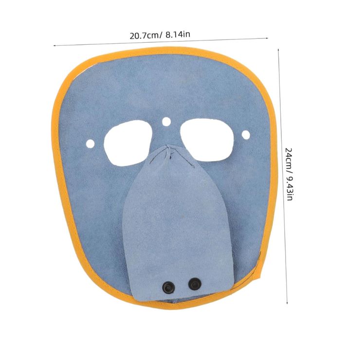 POPETPOP 2 zestawy Maska spawalnicza ze skóry bydlęcej + Okulary