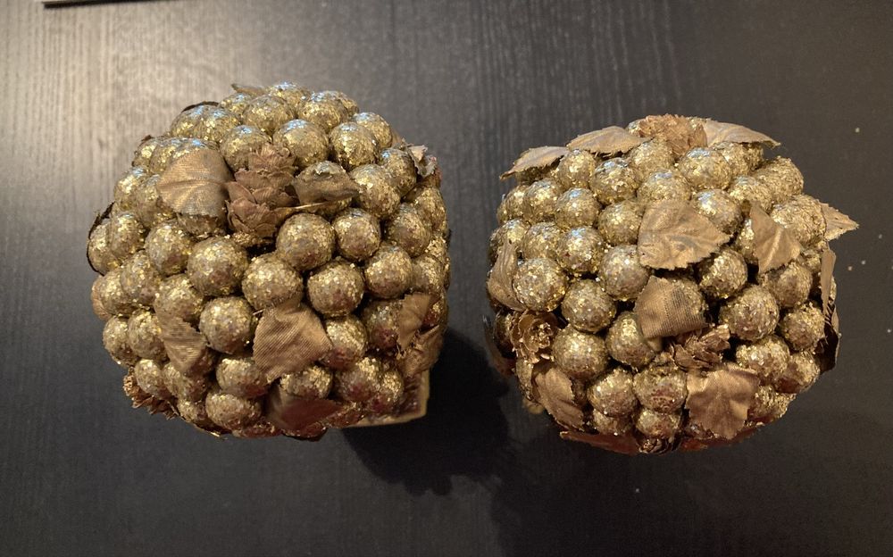 2 Árvores Douradas Decoração