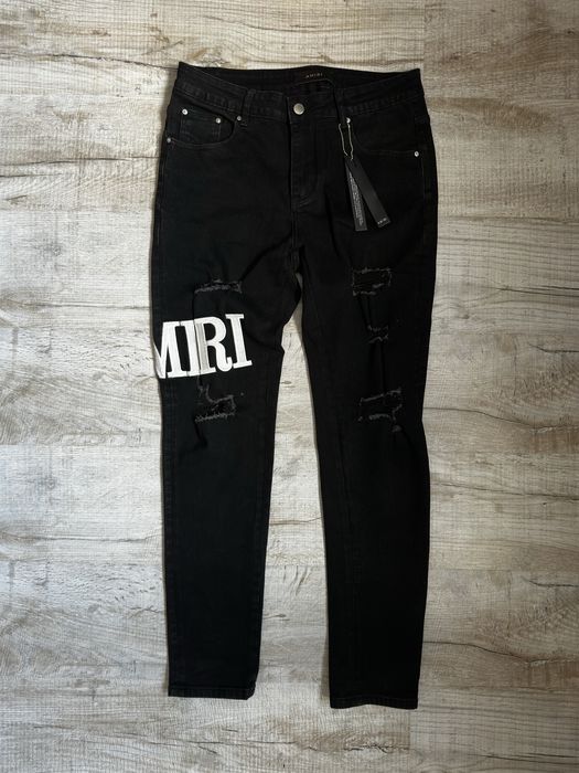 Джинсы черные Amiri (slim fit)