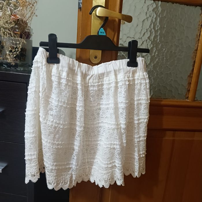Spódnica koronkowa ecru