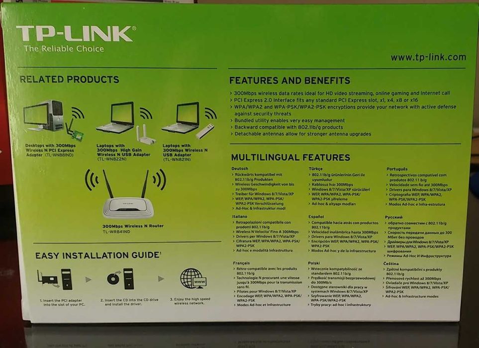 Placa de Rede Wireless TP-Link TL-WN881ND (UN) Ver: 1.1 – PCIe 300Mbps