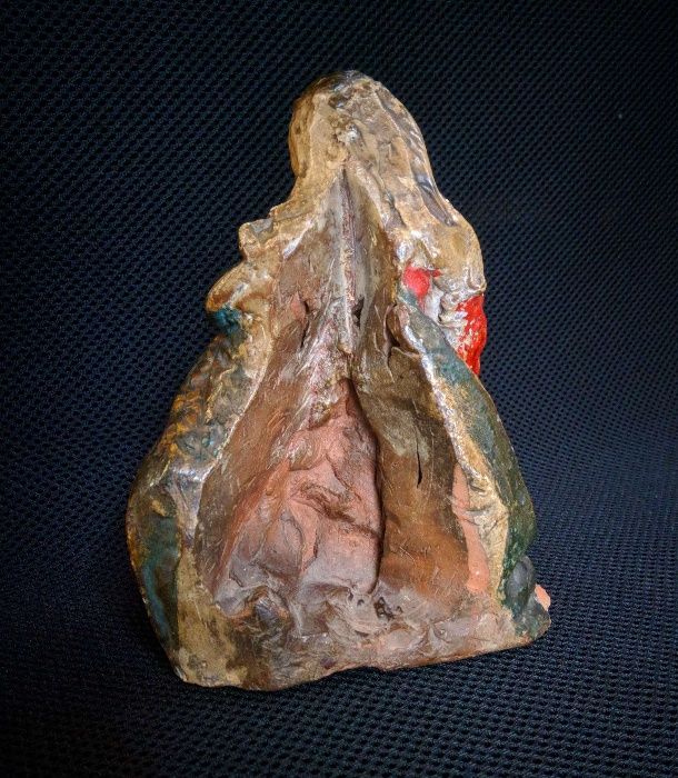 Santa Terracota Policromada Séc XVIII XIX