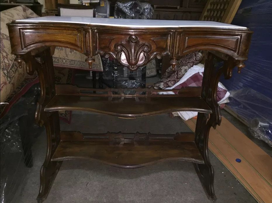 Mesa talhante com marmore