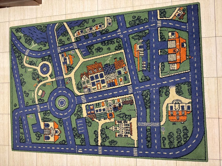 dywan WELTOM WELIRO 1,2x1,7m ciepły do pokoju chłopca MIASTECZKO ULICE