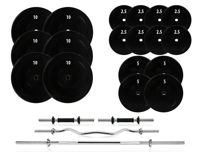 Набір штанга + гантелі від 36 до 119 кг штанга гантели диски грифы