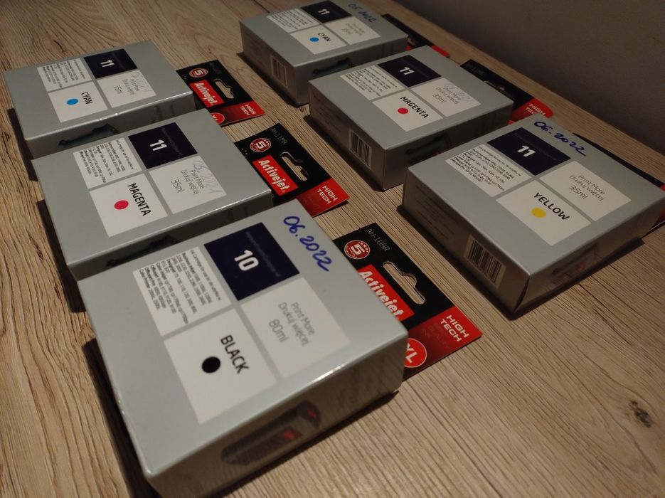 Tusze Activejet 11 i 10 do drukarek HP Designjet 70, 100, 110, 120