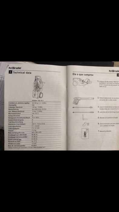 Maquina lavar pressão Kranzle TST 1152 Profi