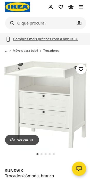 Trocador Fraldas/Cómoda IKEA SUNDVIK e Móvel de Arrumação p/Brinquedos