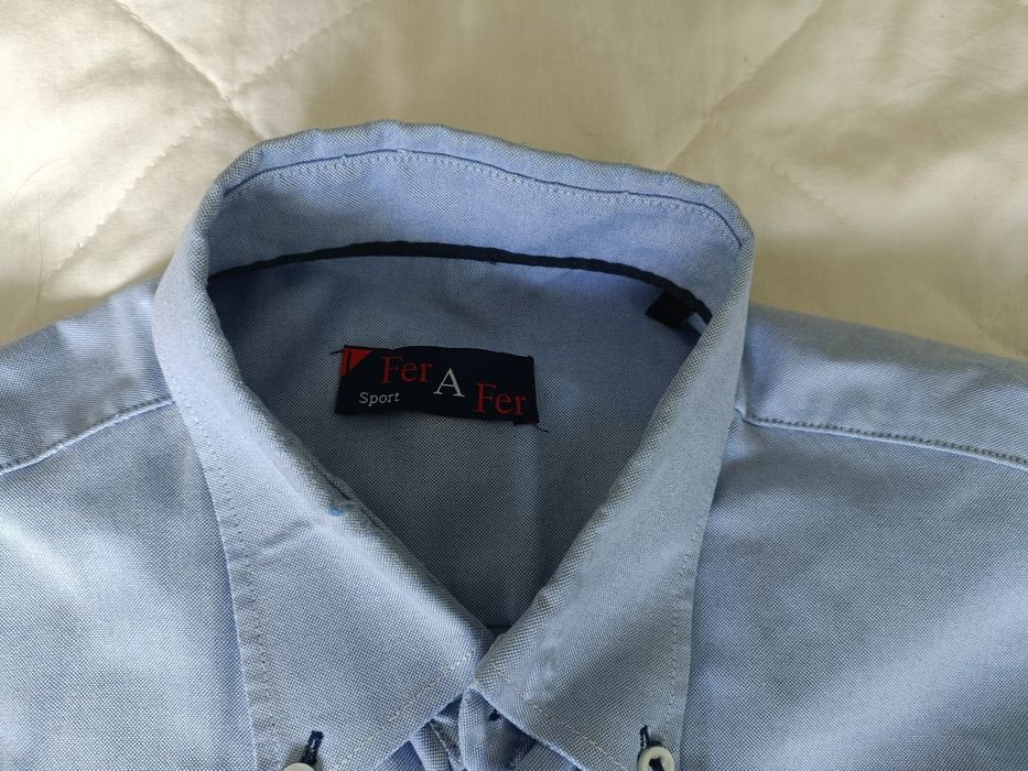 Camisa homem azul claro